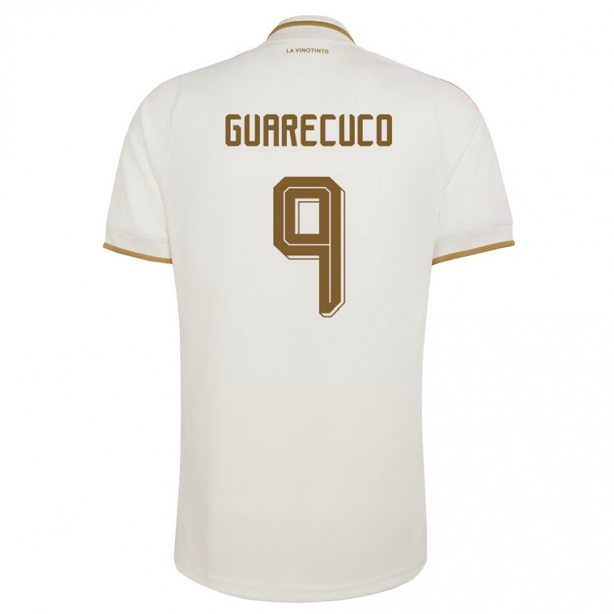 ילדים כדורגל ונצואלה Joemar Guarecuco #9 שמנת צהוב הרחק ג'רזי 26-28
