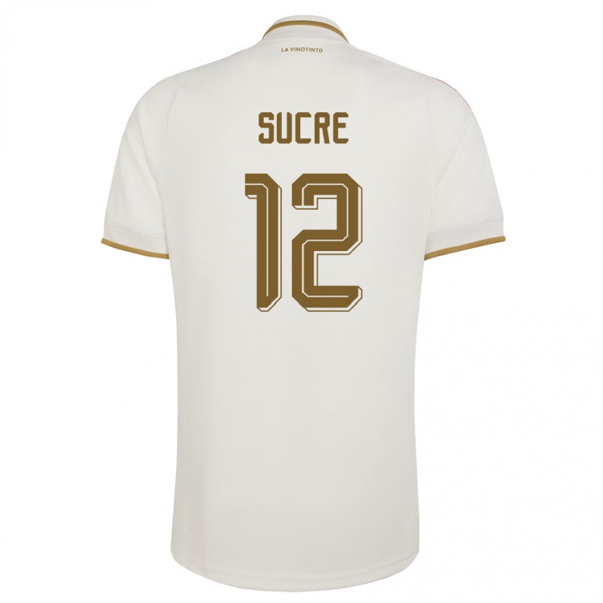 ילדים כדורגל ונצואלה Ángel Sucre #12 שמנת צהוב הרחק ג'רזי 26-28