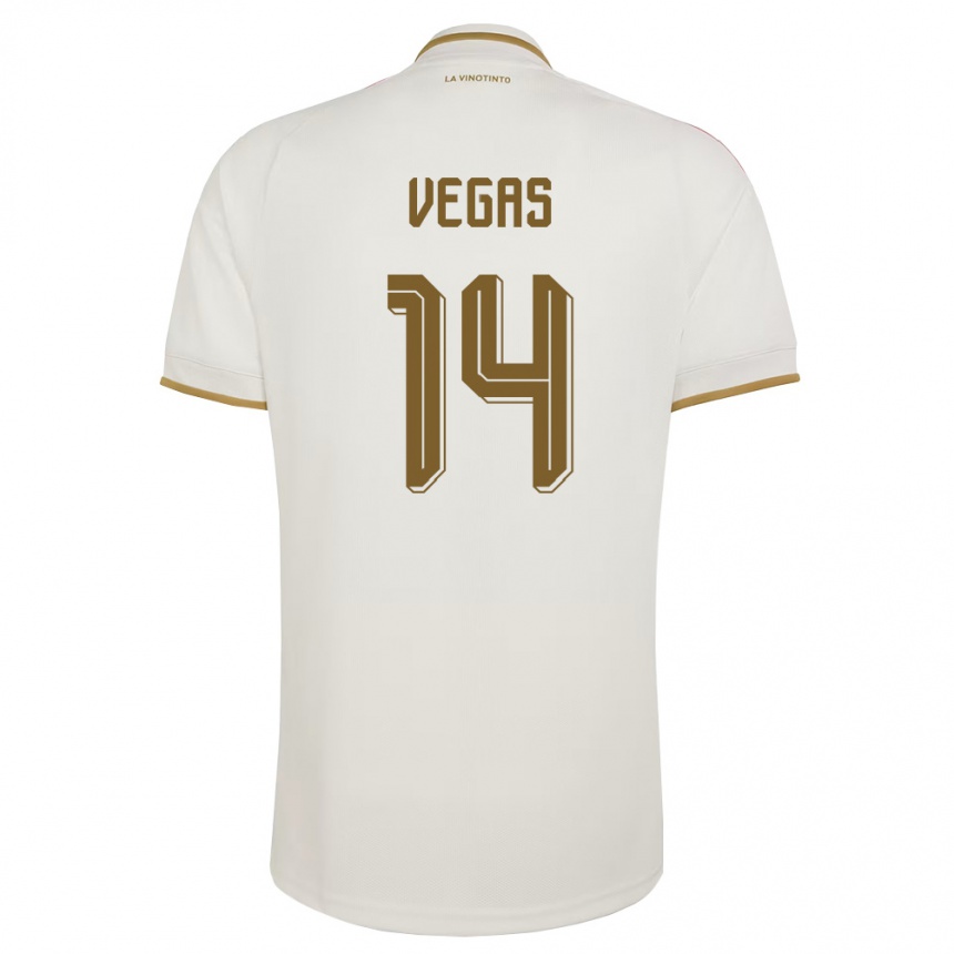 ילדים כדורגל ונצואלה Miguel Vegas #14 שמנת צהוב הרחק ג'רזי 26-28