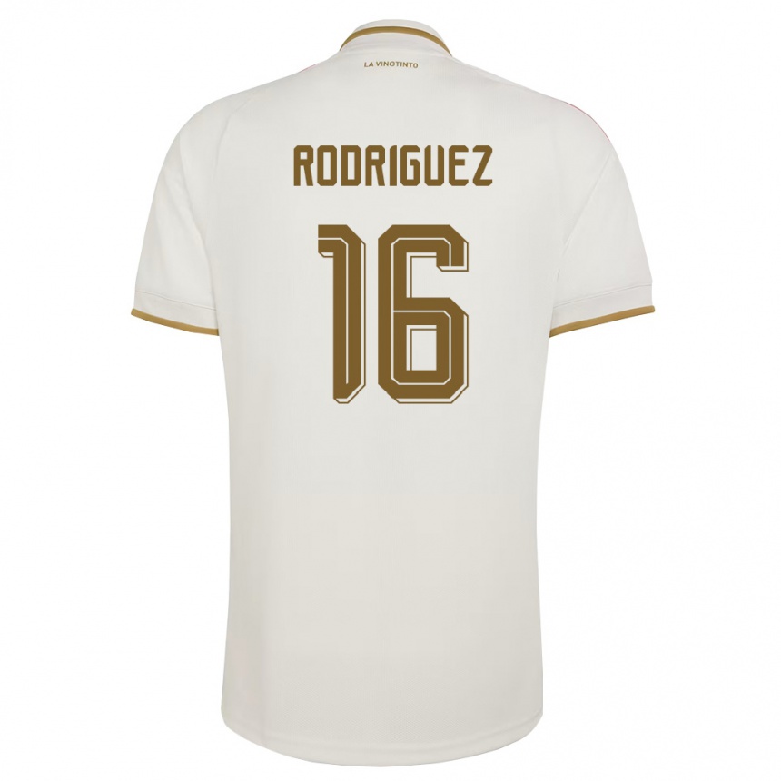 ילדים כדורגל ונצואלה Arianna Rodríguez #16 שמנת צהוב הרחק ג'רזי 26-28