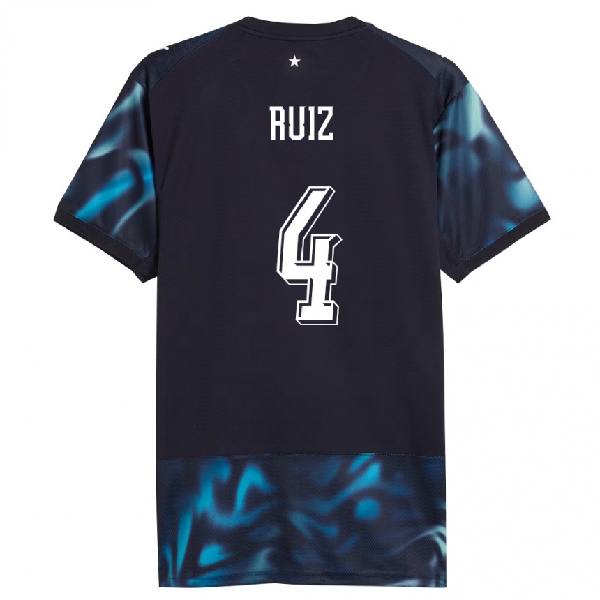 ילדים כדורגל פרגוואי Diego Ruiz #4 כהה כחול שמיים הרחק ג'רזי 26-28