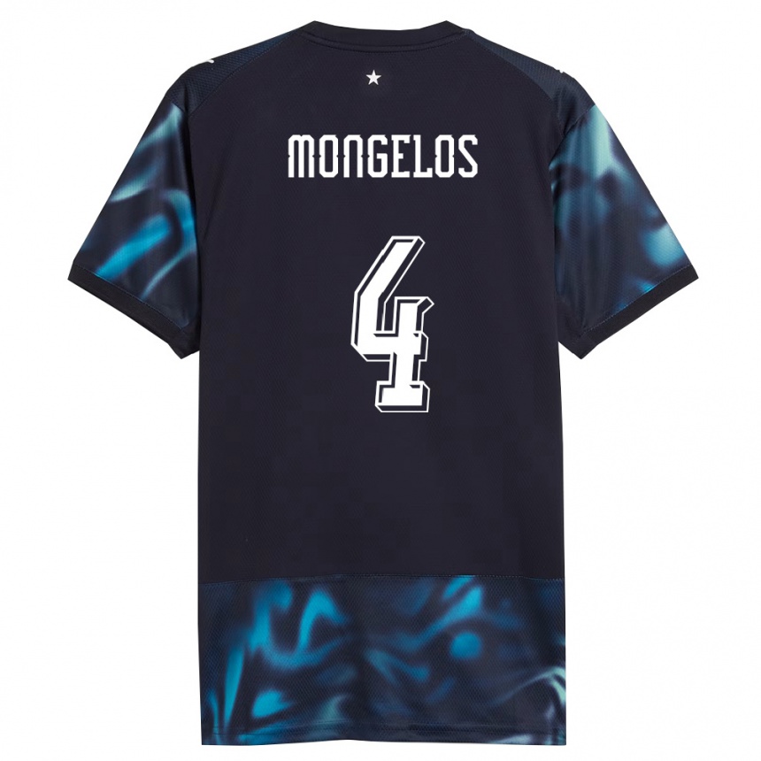 ילדים כדורגל פרגוואי Rolando Mongelós #4 כהה כחול שמיים הרחק ג'רזי 26-28