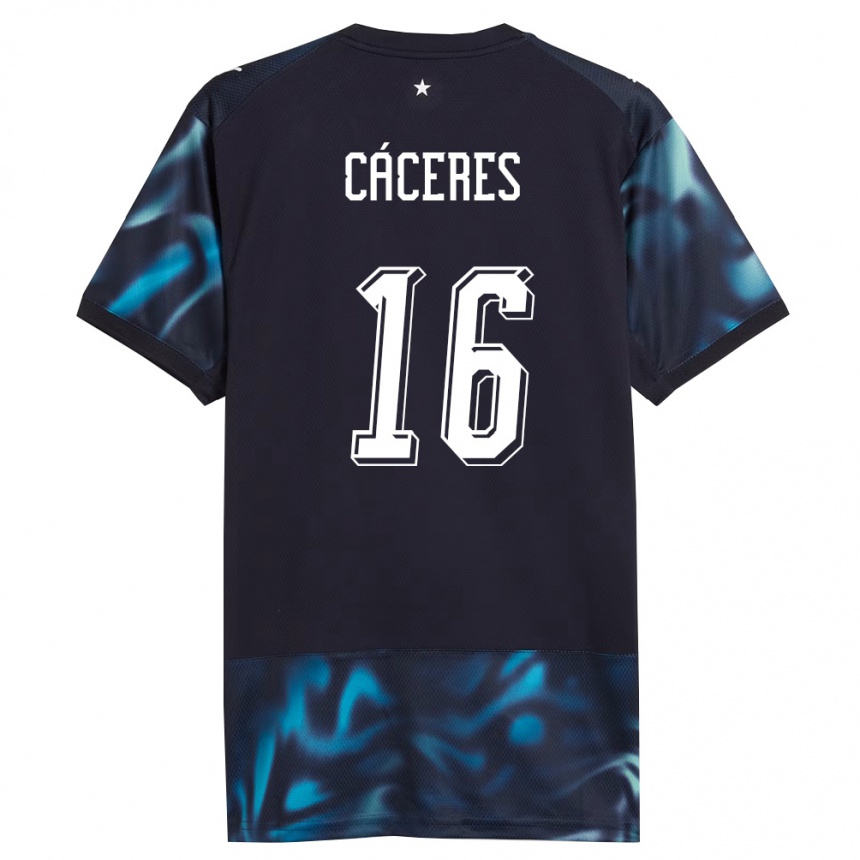 ילדים כדורגל פרגוואי Manuel Cáceres #16 כהה כחול שמיים הרחק ג'רזי 26-28