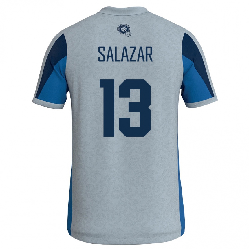 ילדים כדורגל אל סלוודור Giovanni Salazar #13 לבן כחול שמיים הרחק ג'רזי 26-28
