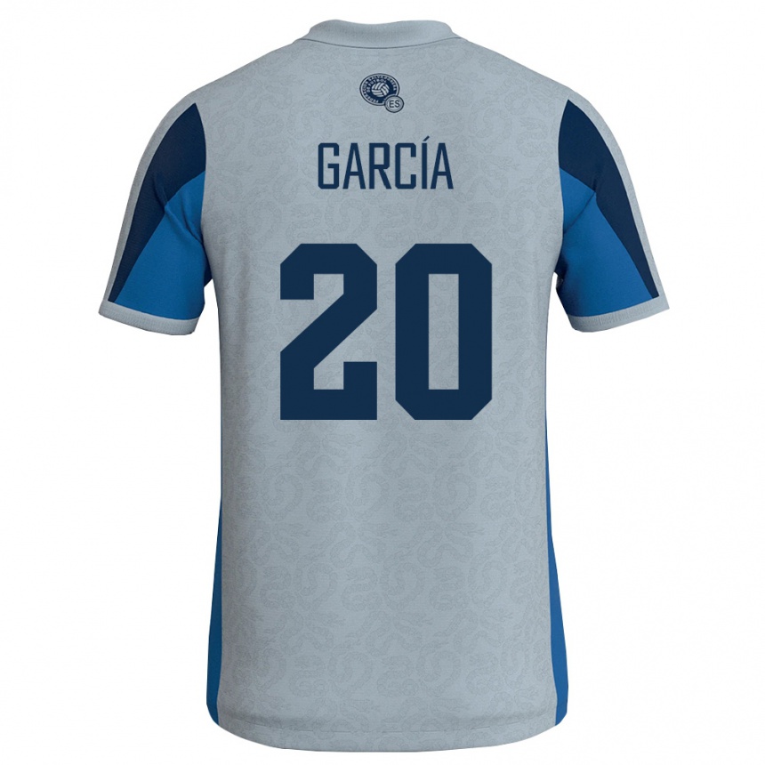 ילדים כדורגל אל סלוודור Kevin García #20 לבן כחול שמיים הרחק ג'רזי 26-28
