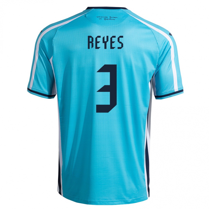 ילדים כדורגל הונדורס Roger Reyes #3 כחול שמיים כהה הרחק ג'רזי 26-28