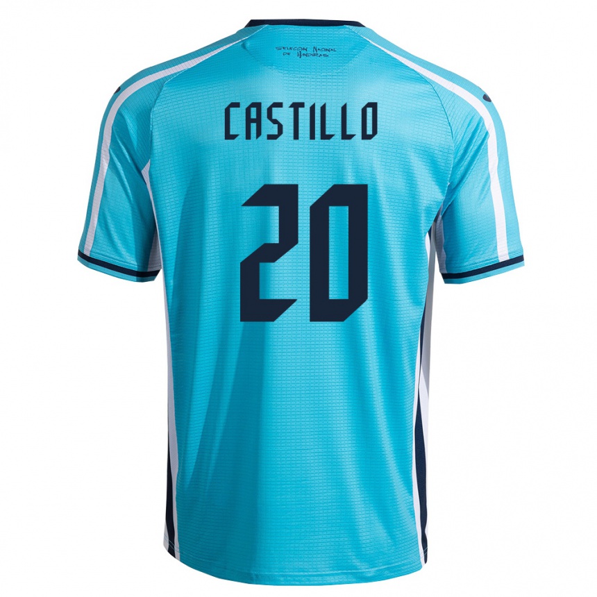 ילדים כדורגל הונדורס Nelson Castillo #20 כחול שמיים כהה הרחק ג'רזי 26-28