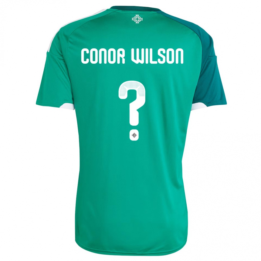 גברים כדורגל צפון אירלנד Conor Wilson #0 ירוק לבן ג'רזי ביתית 26-28
