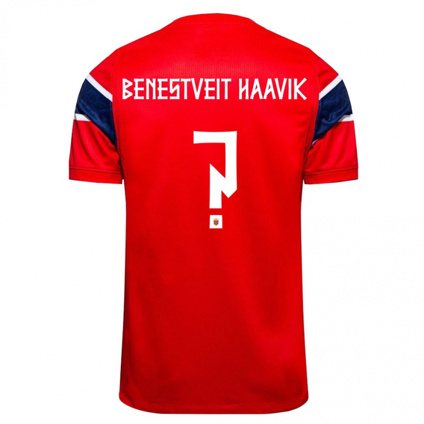 גברים כדורגל נורבגיה Johannes Benestveit Haavik #0 אדום כהה לבן ג'רזי ביתית 26-28