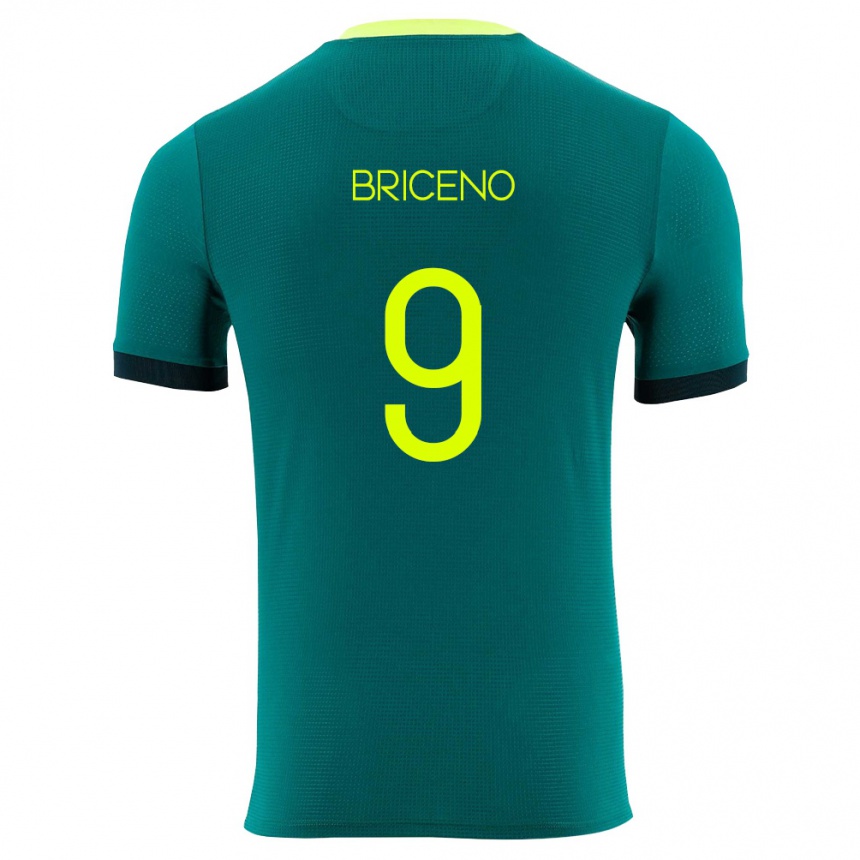 גברים כדורגל בוליביה José Briceño #9 ירוק צהוב שחור ג'רזי ביתית 26-28