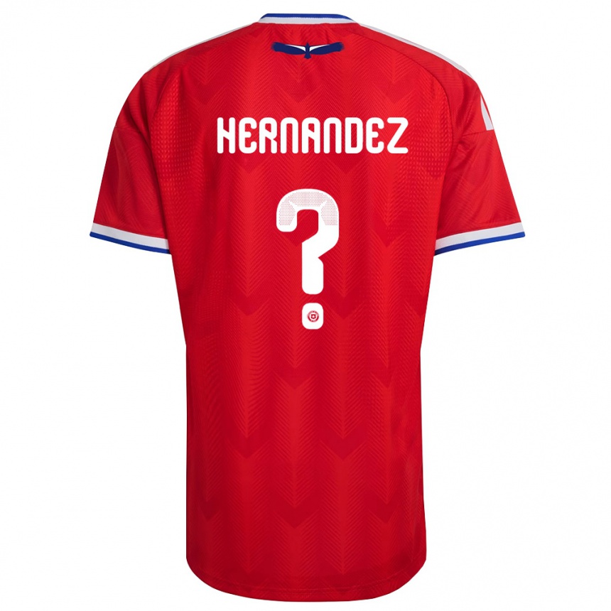 גברים כדורגל צ'ילה Camilo Hernández #0 אדום לבן כחול ג'רזי ביתית 26-28