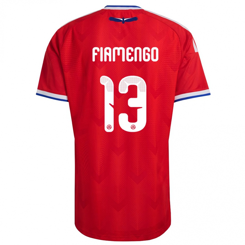 גברים כדורגל צ'ילה Darko Fiamengo #13 אדום לבן כחול ג'רזי ביתית 26-28