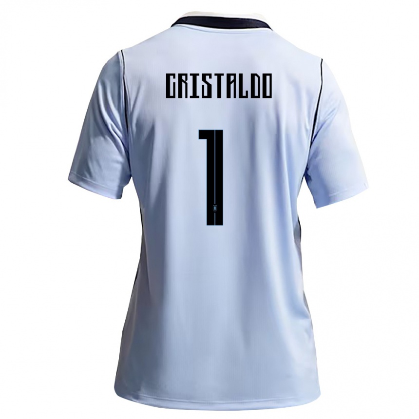 גברים כדורגל אורוגוואי Fabian Cristaldo #1 כחול שמיים לבן ג'רזי ביתית 26-28