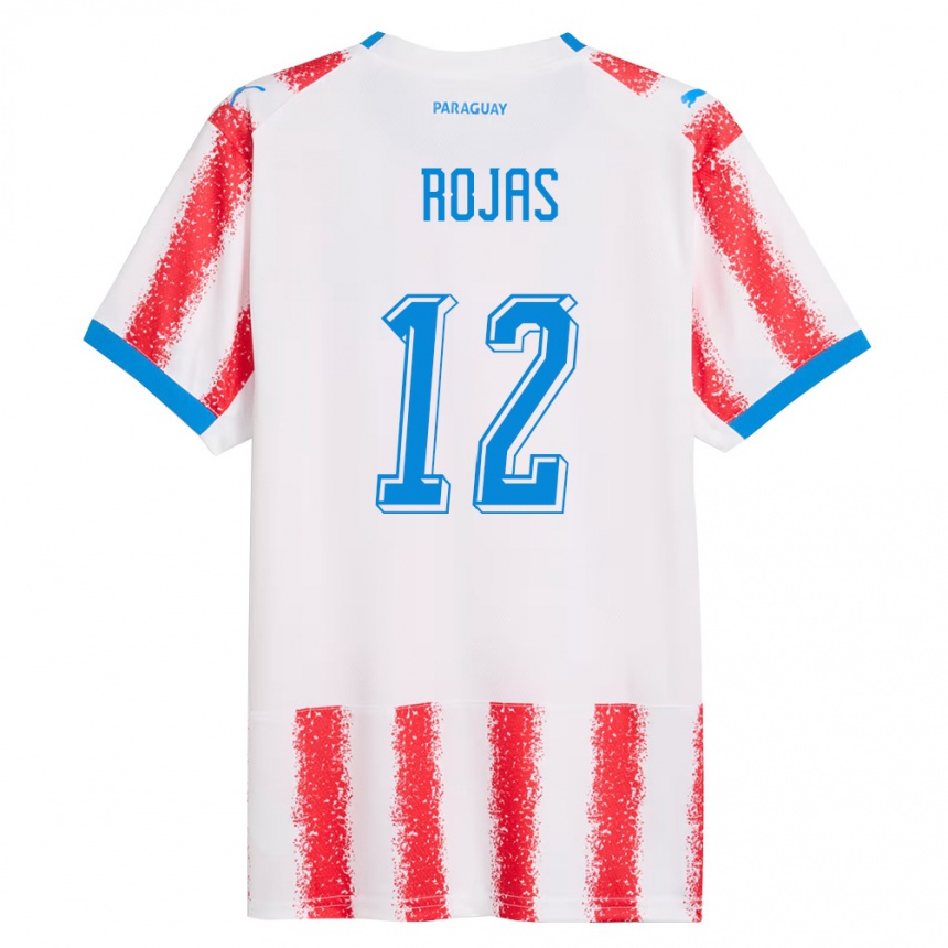 גברים כדורגל פרגוואי Victor Rojas #12 לבן אדום כחול ג'רזי ביתית 26-28