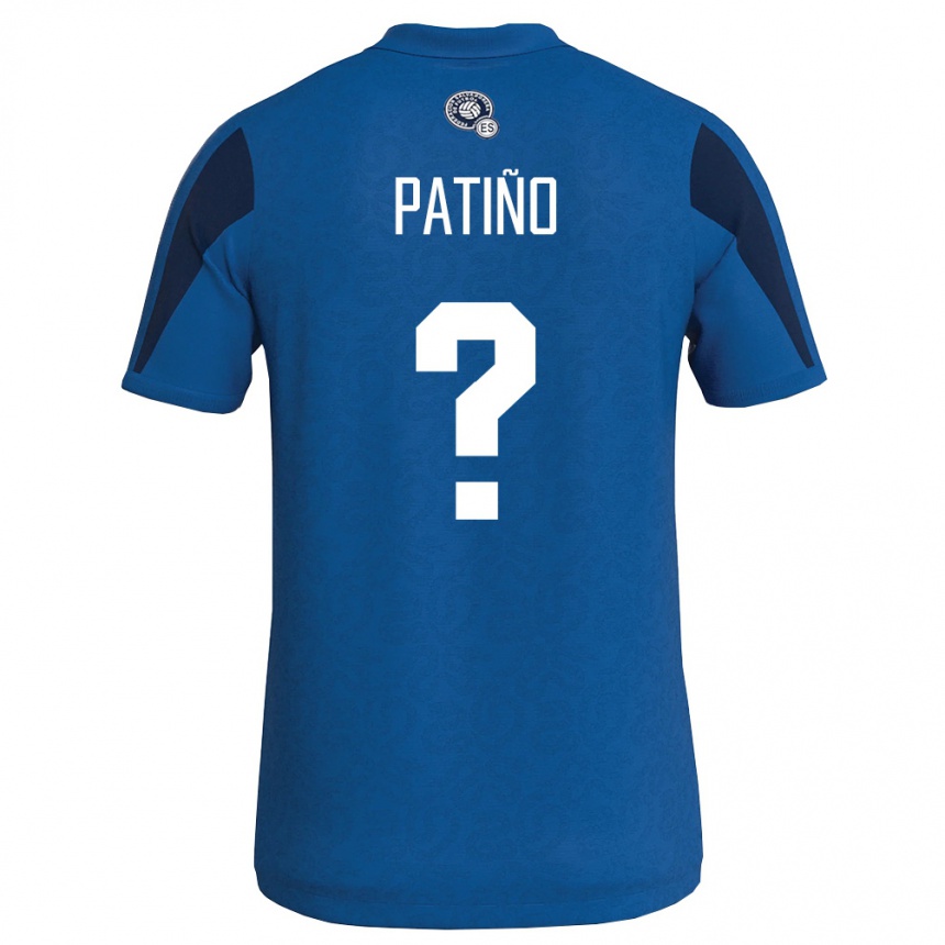 גברים כדורגל אל סלוודור Diego Patiño #0 כחול כהה ג'רזי ביתית 26-28