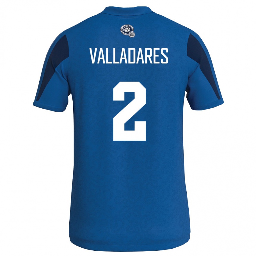 גברים כדורגל אל סלוודור Edenilson Valladares #2 כחול כהה ג'רזי ביתית 26-28