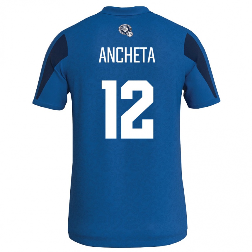 גברים כדורגל אל סלוודור Jeffren Ancheta #12 כחול כהה ג'רזי ביתית 26-28