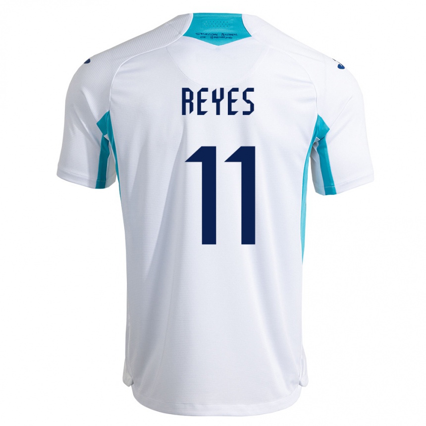 גברים כדורגל הונדורס Marco Reyes #11 לבן כחול כחול שמיים ג'רזי ביתית 26-28