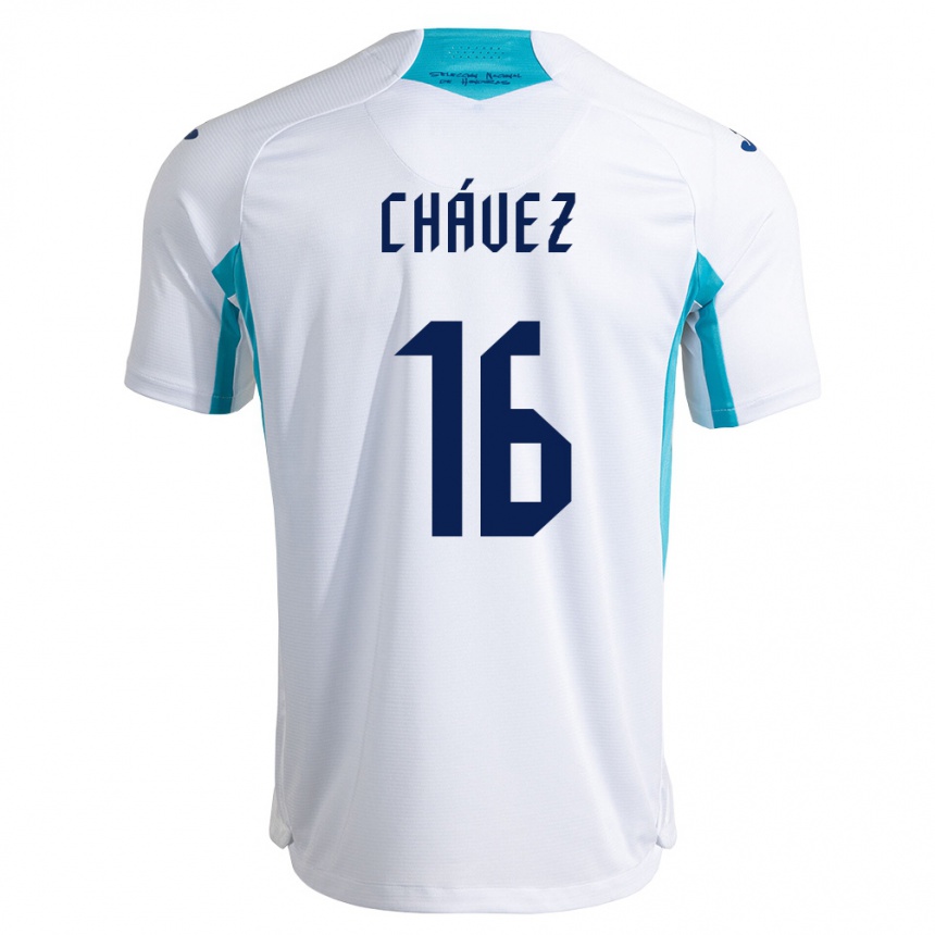 גברים כדורגל הונדורס Charly Chávez #16 לבן כחול כחול שמיים ג'רזי ביתית 26-28