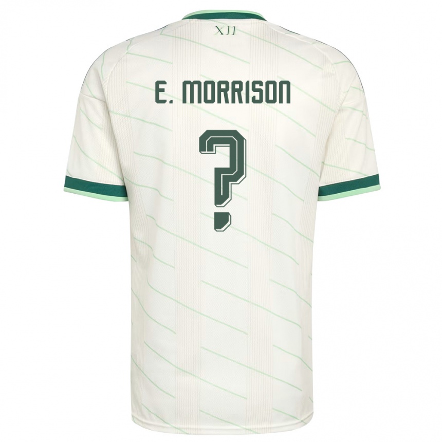 גברים כדורגל צפון אירלנד Emmett Morrison #0 לבן ירוק הרחק ג'רזי 26-28