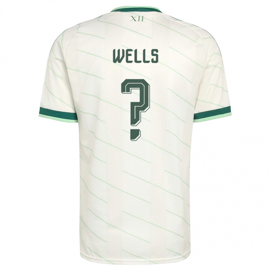 גברים כדורגל צפון אירלנד Luke Wells #0 לבן ירוק הרחק ג'רזי 26-28
