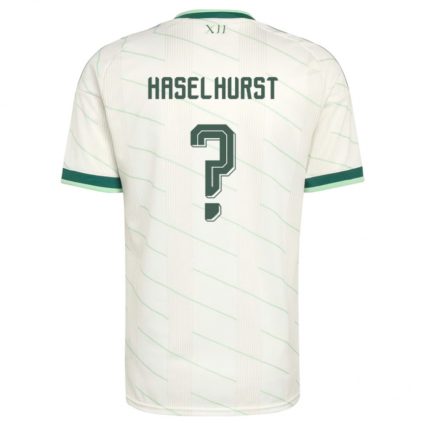 גברים כדורגל צפון אירלנד Will Haselhurst #0 לבן ירוק הרחק ג'רזי 26-28