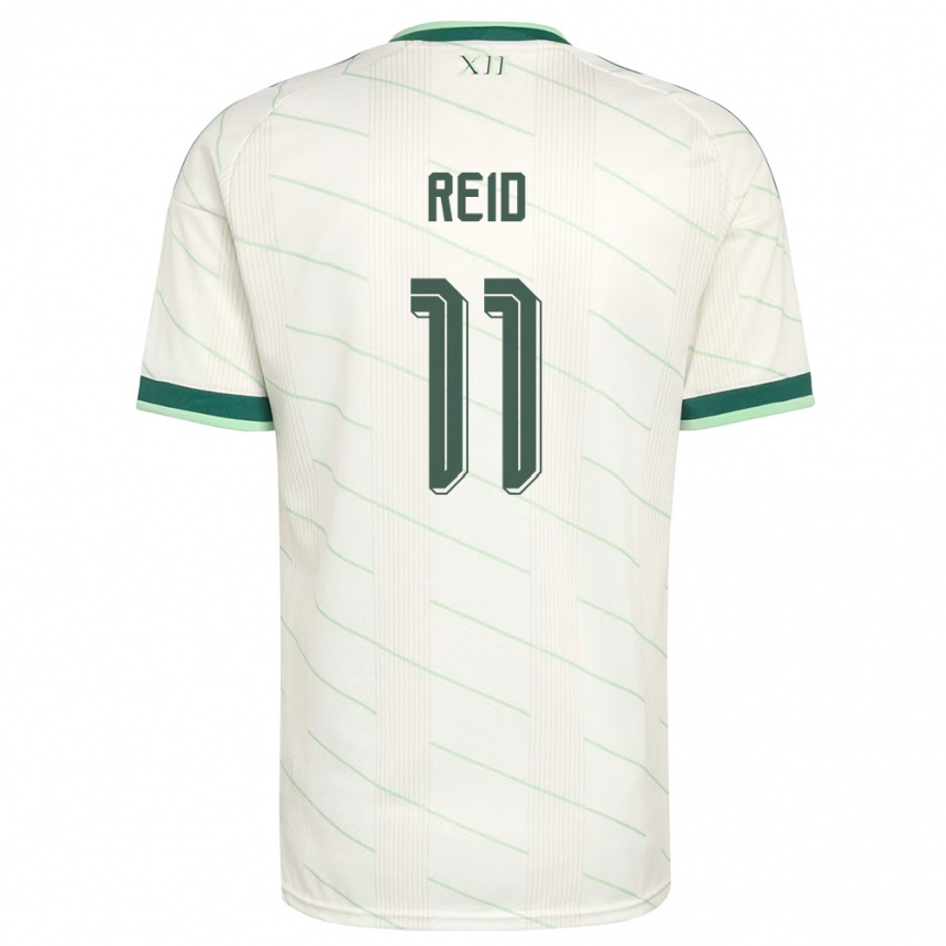 גברים כדורגל צפון אירלנד Jamie Reid #11 לבן ירוק הרחק ג'רזי 26-28
