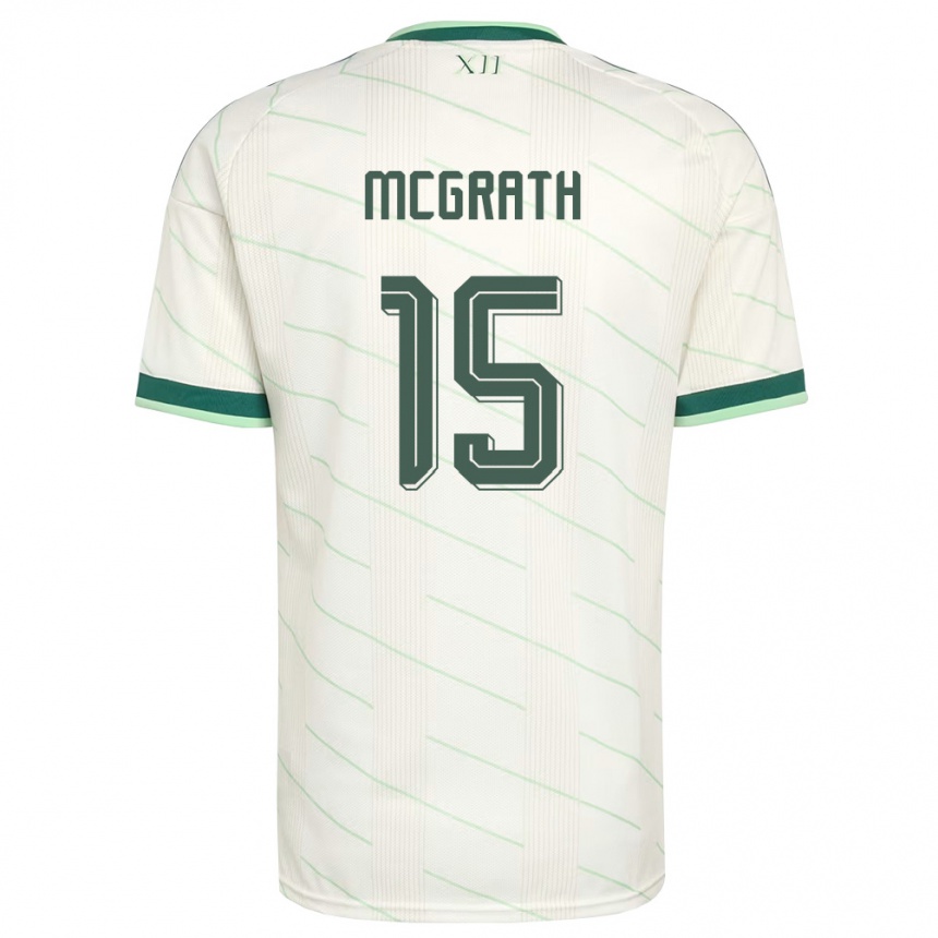 גברים כדורגל צפון אירלנד Cead Mcgrath #15 לבן ירוק הרחק ג'רזי 26-28