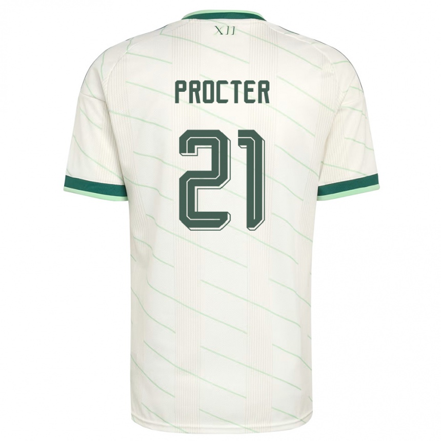 גברים כדורגל צפון אירלנד Will Procter #21 לבן ירוק הרחק ג'רזי 26-28
