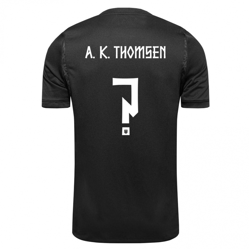 גברים כדורגל נורבגיה Adrian Konglevoll Thomsen #0 שחור הרחק ג'רזי 26-28