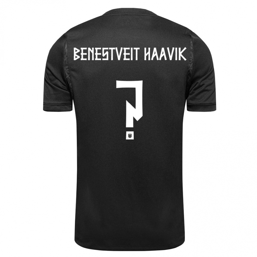 גברים כדורגל נורבגיה Johannes Benestveit Haavik #0 שחור הרחק ג'רזי 26-28