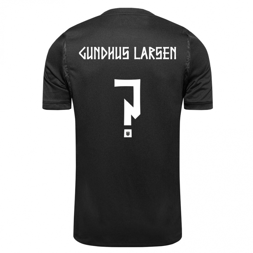 גברים כדורגל נורבגיה Andreas Gundhus Larsen #0 שחור הרחק ג'רזי 26-28
