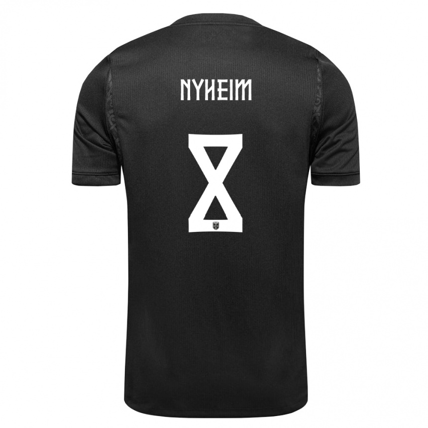 גברים כדורגל נורבגיה גוסטב קיולסטאד ניהיים #8 שחור הרחק ג'רזי 26-28