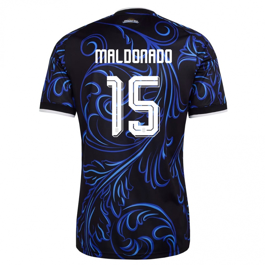 גברים כדורגל ארגנטינה André Maldonado #15 שחור לבן כחול שמיים הרחק ג'רזי 26-28
