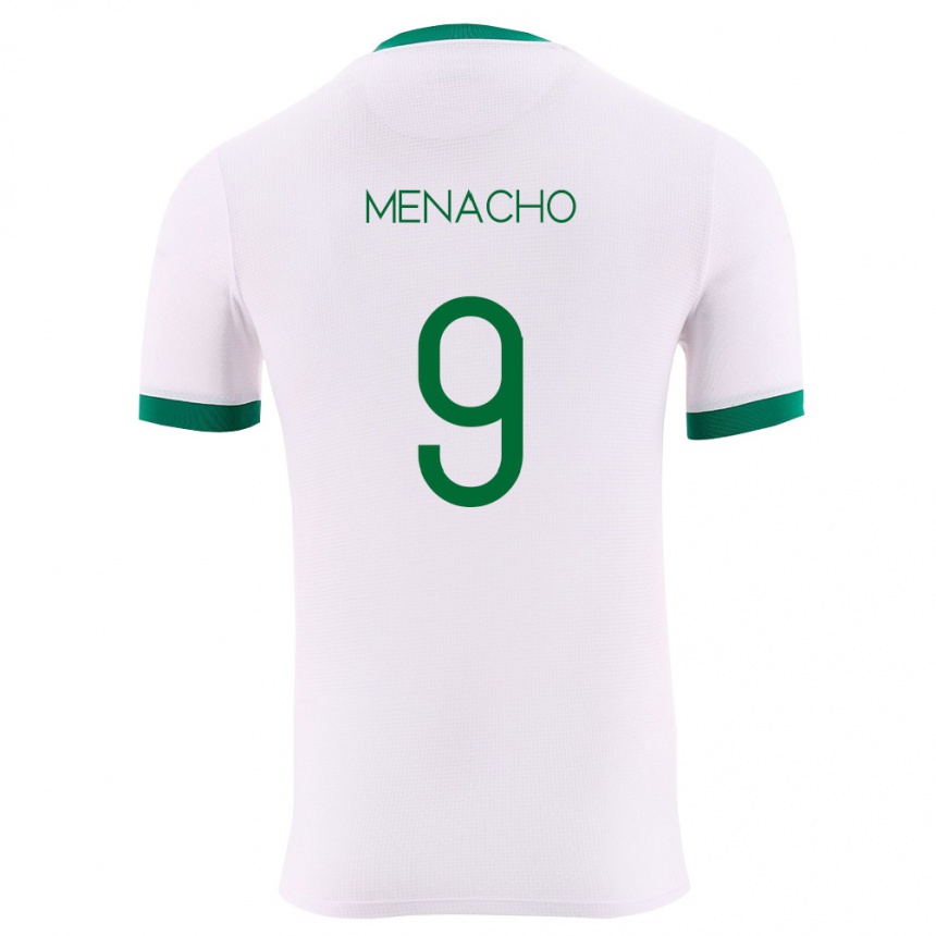 גברים כדורגל בוליביה Cesar Menacho #9 לבן ירוק אדום הרחק ג'רזי 26-28