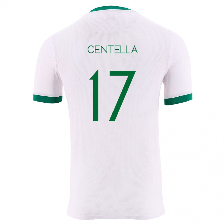 גברים כדורגל בוליביה Guilmar Centella #17 לבן ירוק אדום הרחק ג'רזי 26-28