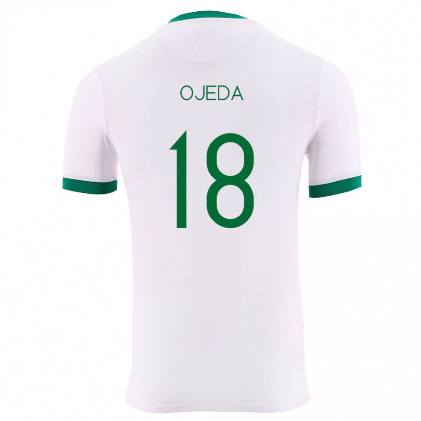 גברים כדורגל בוליביה Jose Ojeda #18 לבן ירוק אדום הרחק ג'רזי 26-28