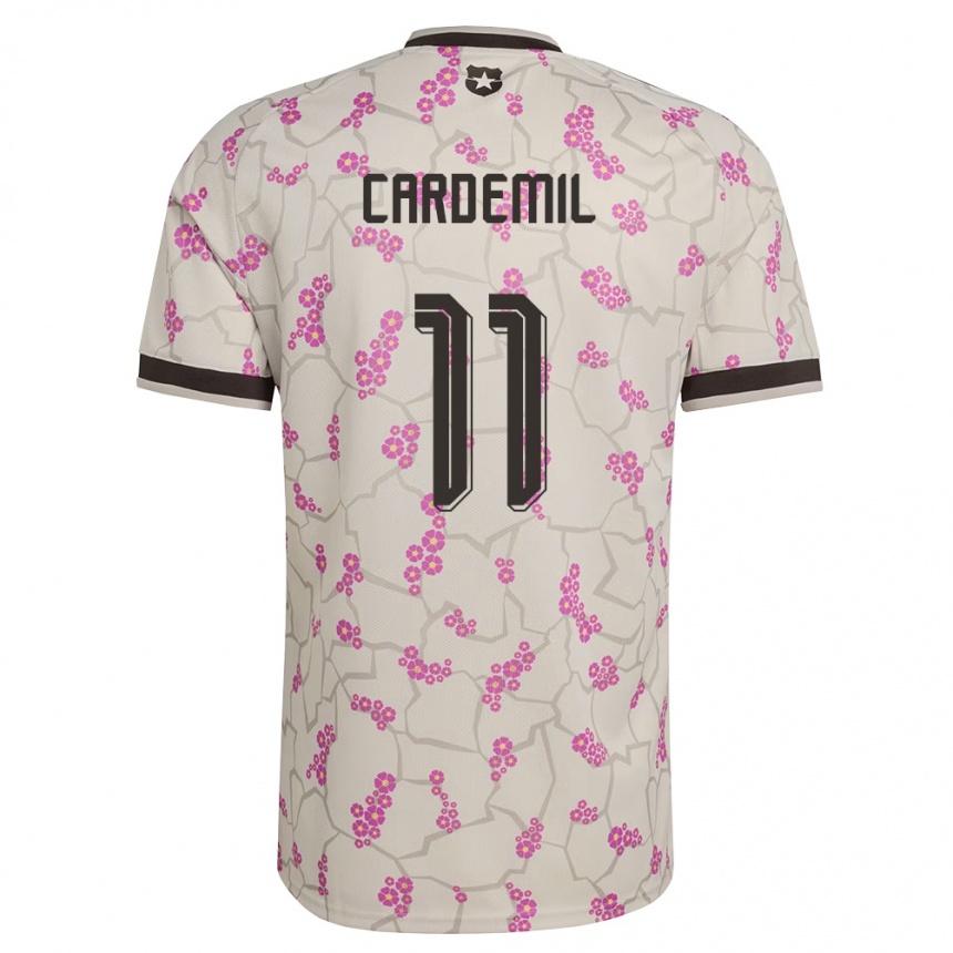 גברים כדורגל צ'ילה Mateo Cardemil #11 לבן סגול הרחק ג'רזי 26-28