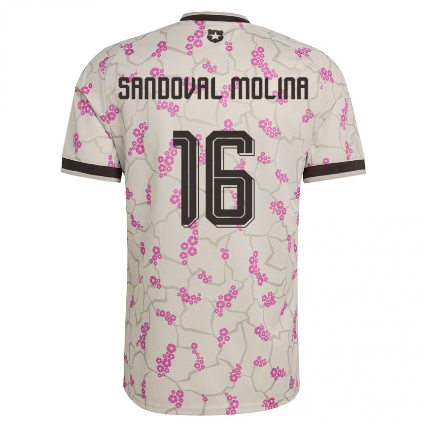 גברים כדורגל צ'ילה Mario Sandoval Molina #16 לבן סגול הרחק ג'רזי 26-28