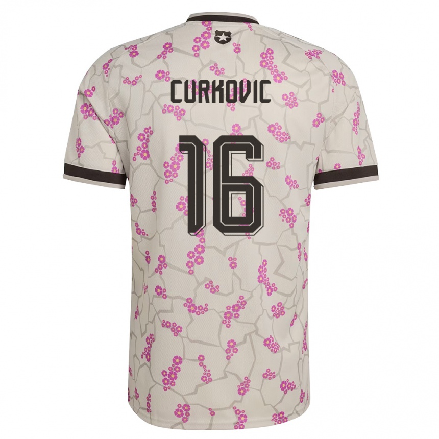 גברים כדורגל צ'ילה Andro Curkovic #16 לבן סגול הרחק ג'רזי 26-28