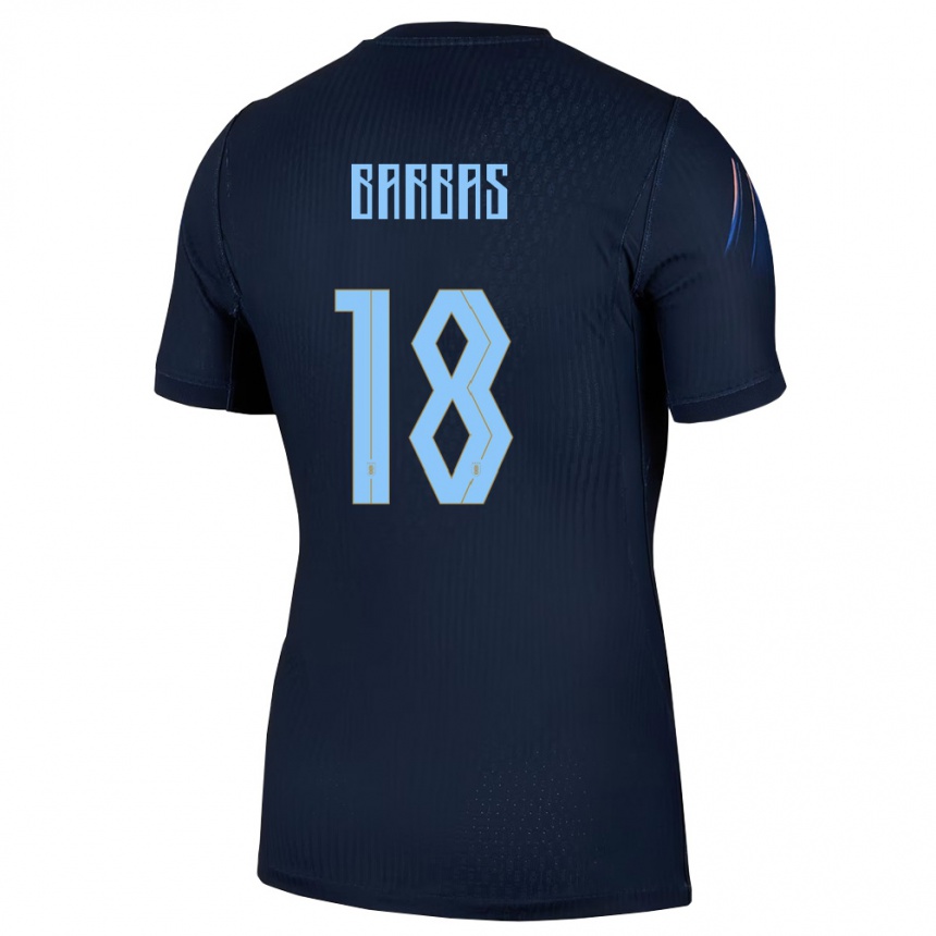 גברים כדורגל אורוגוואי Germán Barbas #18 שחור כחול הרחק ג'רזי 26-28