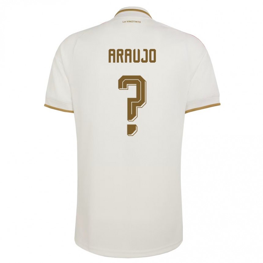 גברים כדורגל ונצואלה Andrusw Araujo #0 שמנת צהוב הרחק ג'רזי 26-28