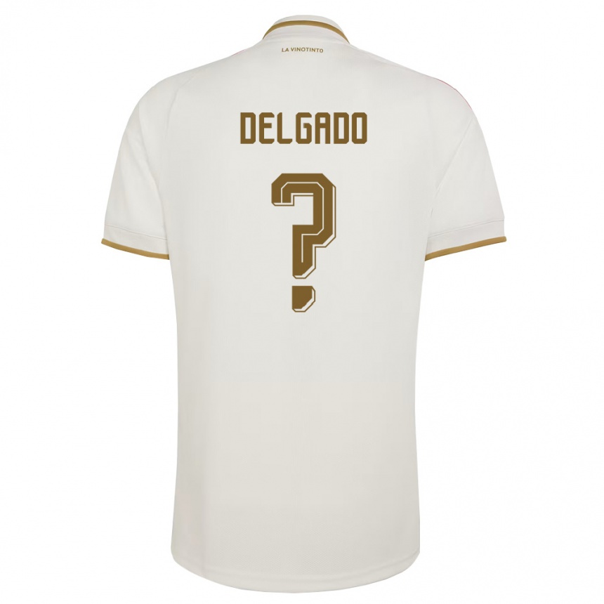 גברים כדורגל ונצואלה Álex Delgado #0 שמנת צהוב הרחק ג'רזי 26-28