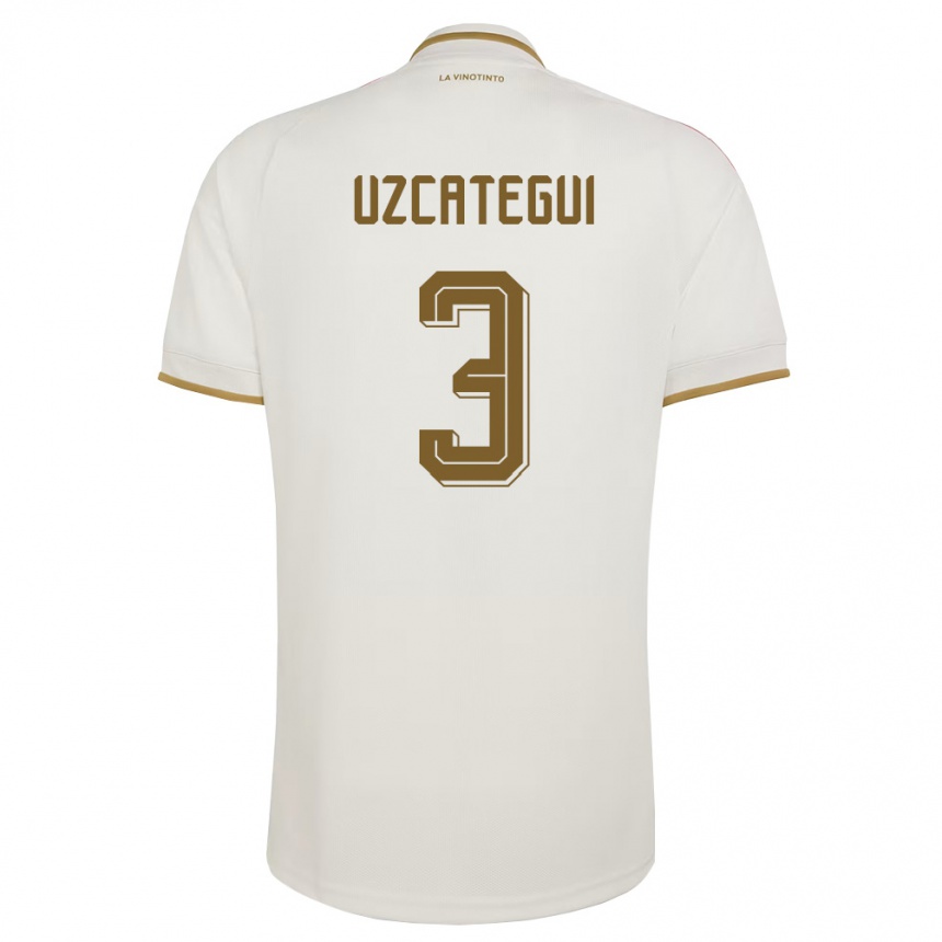 גברים כדורגל ונצואלה Rafael Uzcátegui #3 שמנת צהוב הרחק ג'רזי 26-28