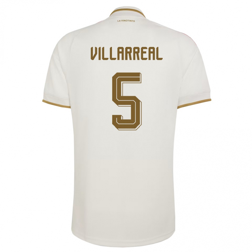 גברים כדורגל ונצואלה Marco Villarreal #5 שמנת צהוב הרחק ג'רזי 26-28
