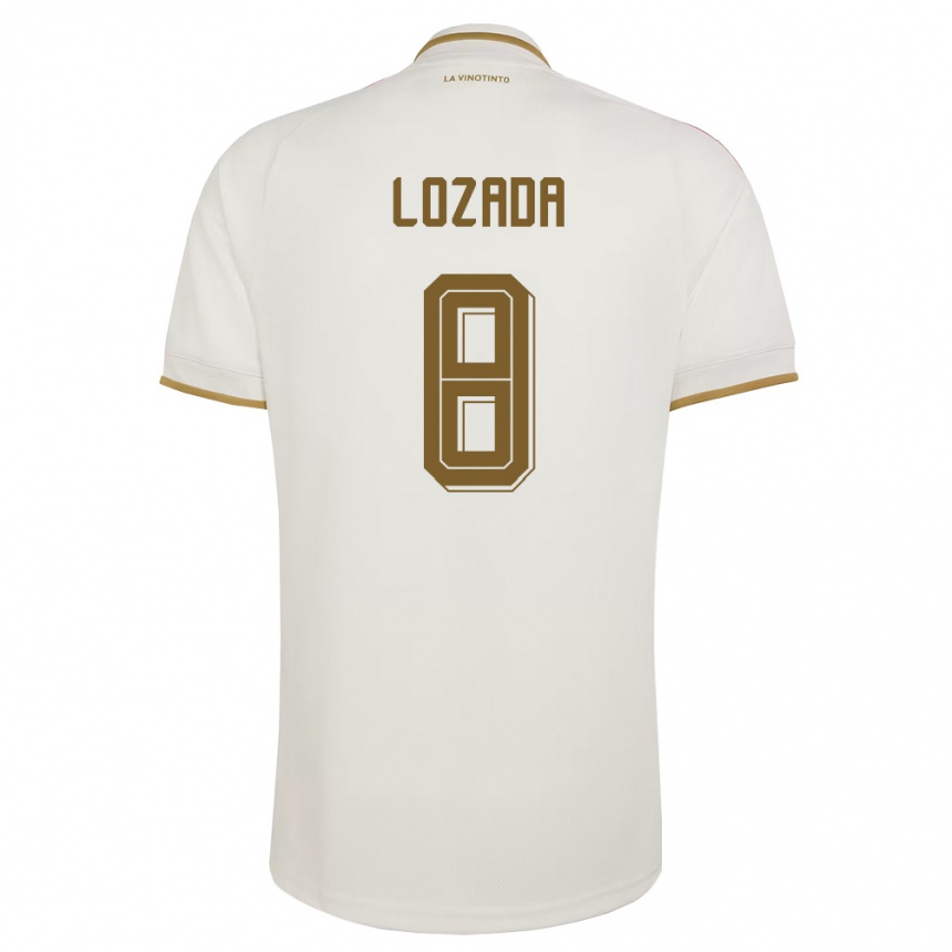גברים כדורגל ונצואלה Román Lozada #8 שמנת צהוב הרחק ג'רזי 26-28