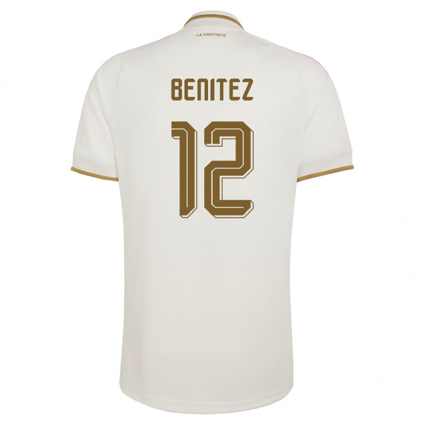 גברים כדורגל ונצואלה Frankarlos Benítez #12 שמנת צהוב הרחק ג'רזי 26-28