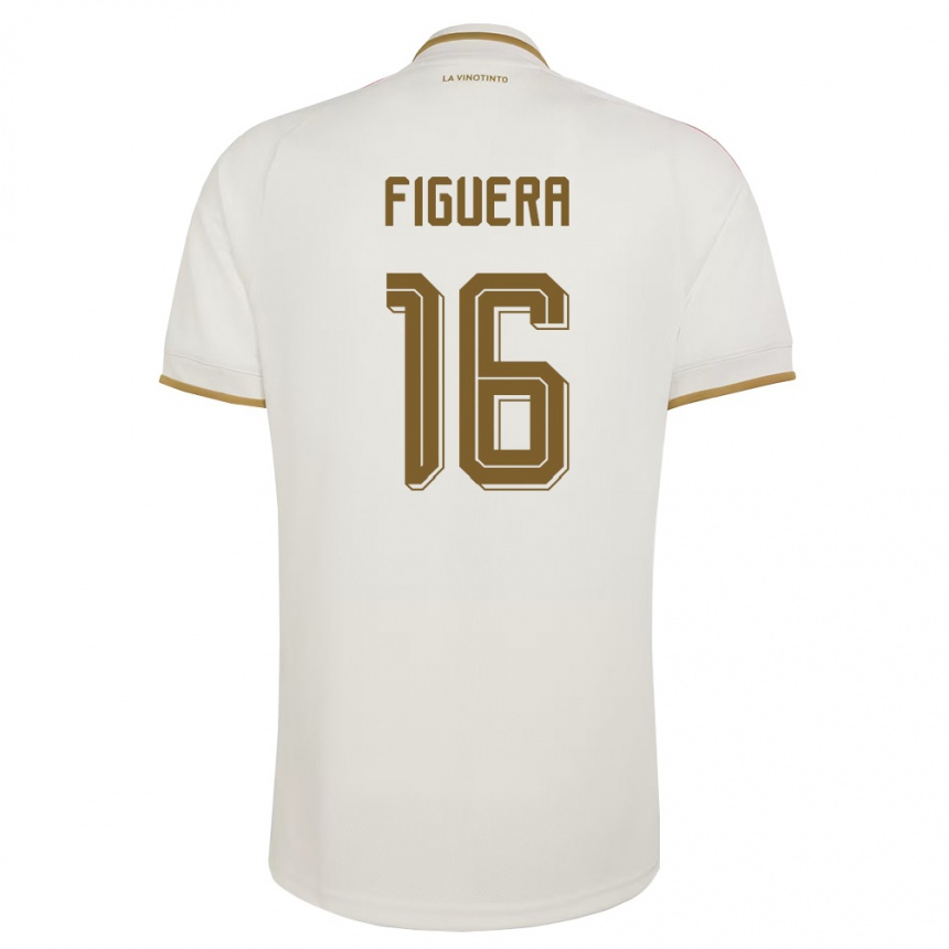 גברים כדורגל ונצואלה Carlos Figuera #16 שמנת צהוב הרחק ג'רזי 26-28