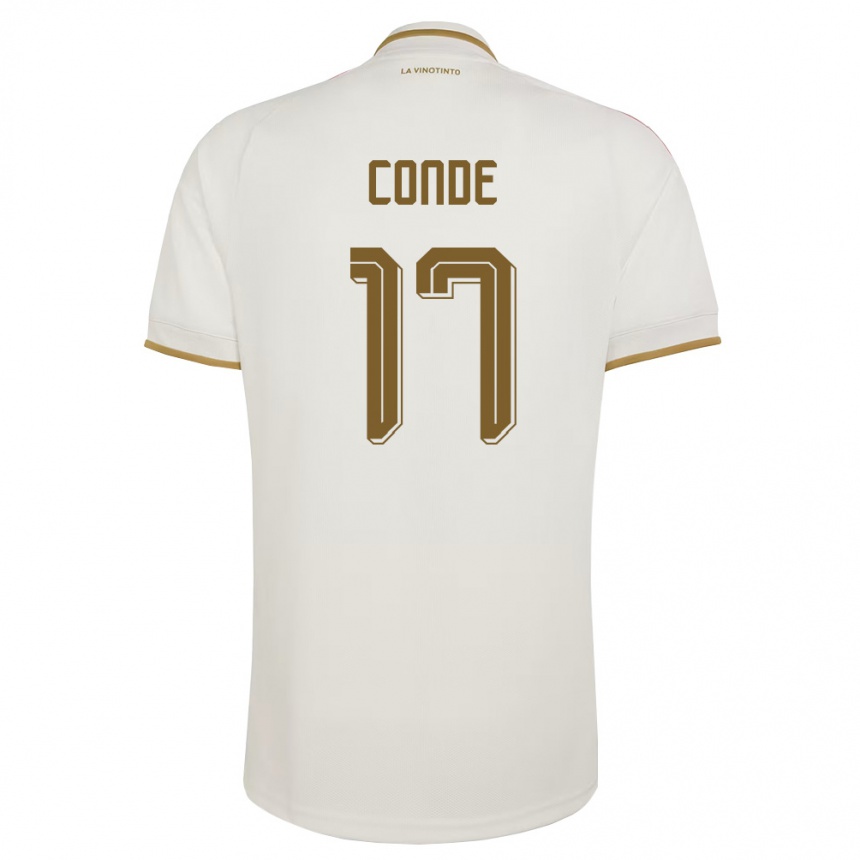 גברים כדורגל ונצואלה Óscar Conde #17 שמנת צהוב הרחק ג'רזי 26-28