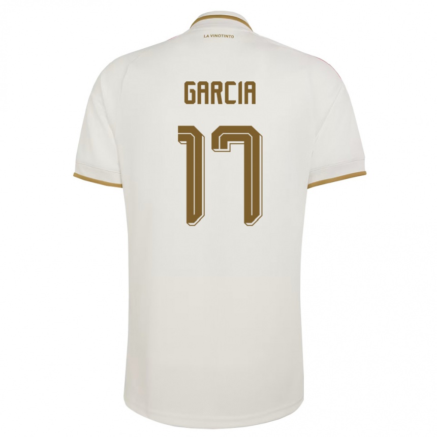 גברים כדורגל ונצואלה Gabriela García #17 שמנת צהוב הרחק ג'רזי 26-28